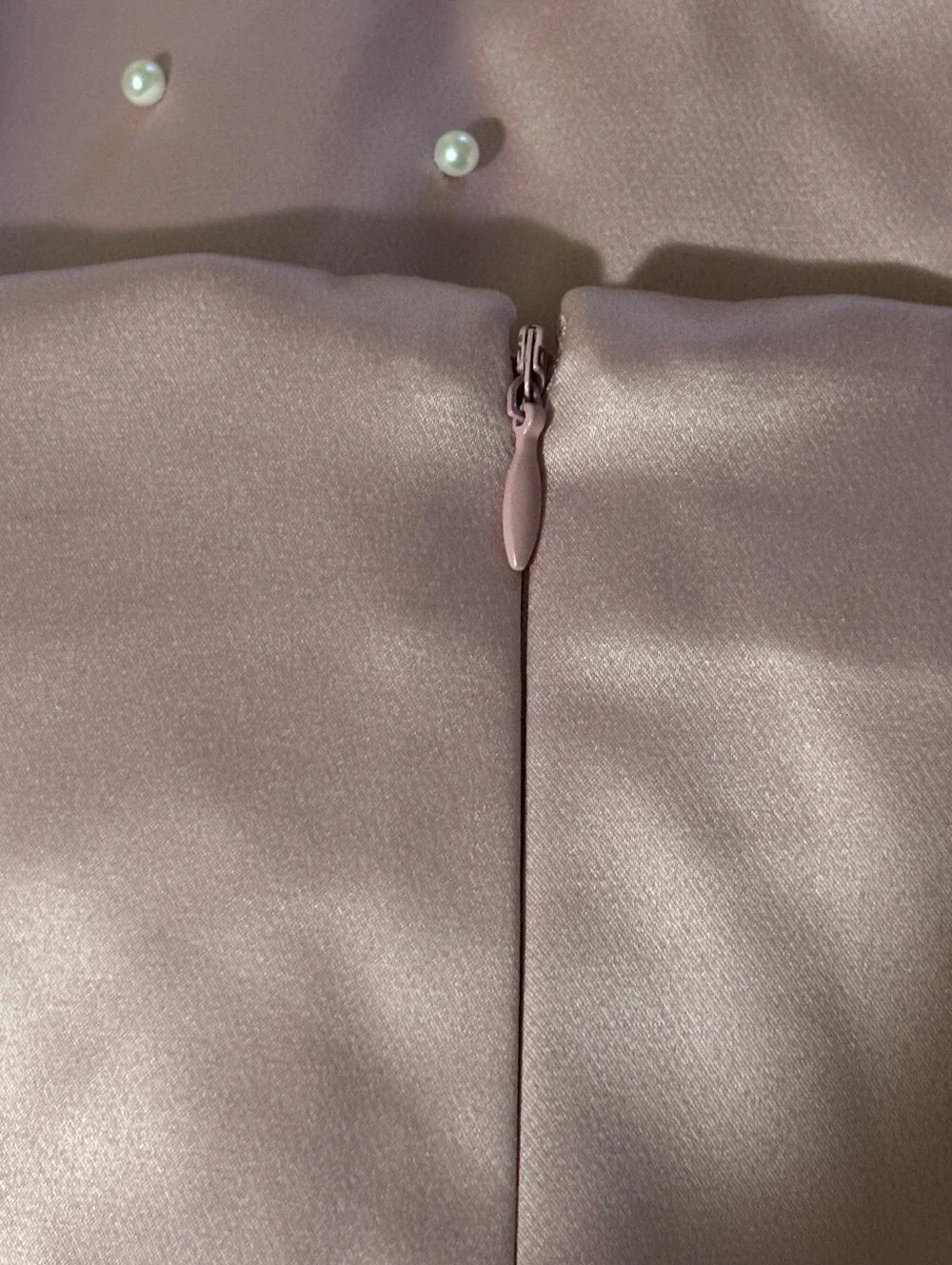 Megan Maroney Pearl-Embellished Pink Mini Skirt